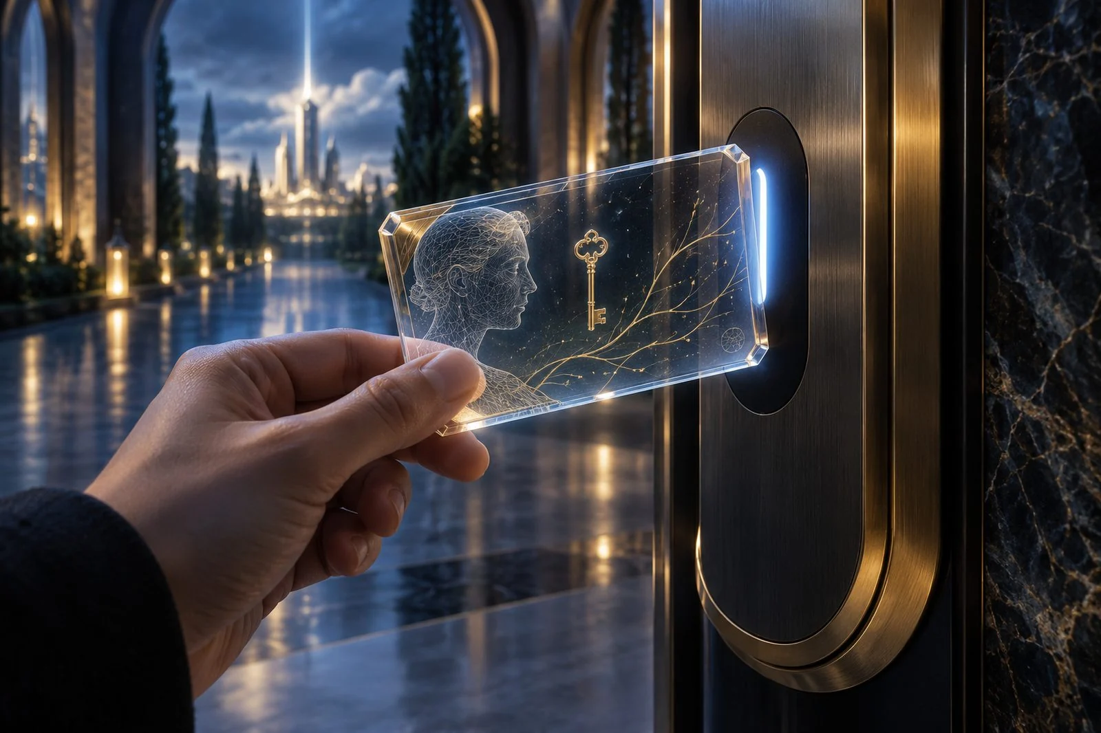 Conceptual illustration of human and agent identity credentials.