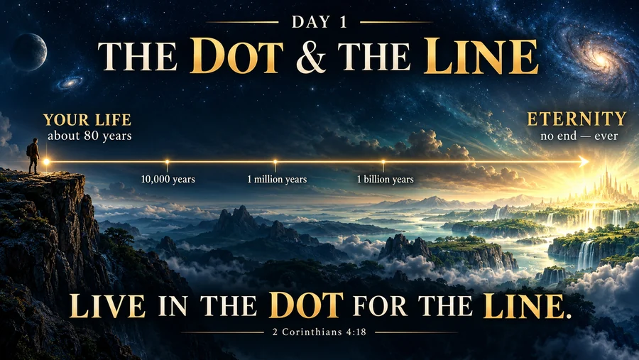 Conceptual illustration: Even a billion years is just the beginning of the line.