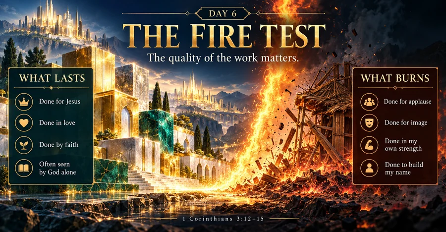 Conceptual illustration: What the fire looks for: not size, but substance.